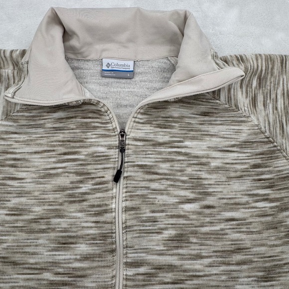Columbia Optic Got it ll Womens Quarter Zip Pullover Beige Tan Sweater Large - Picture 2 of 4